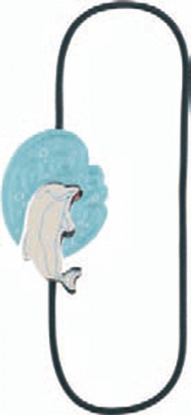 Artisan Bookmark - Delphin - magnetisches Leseband