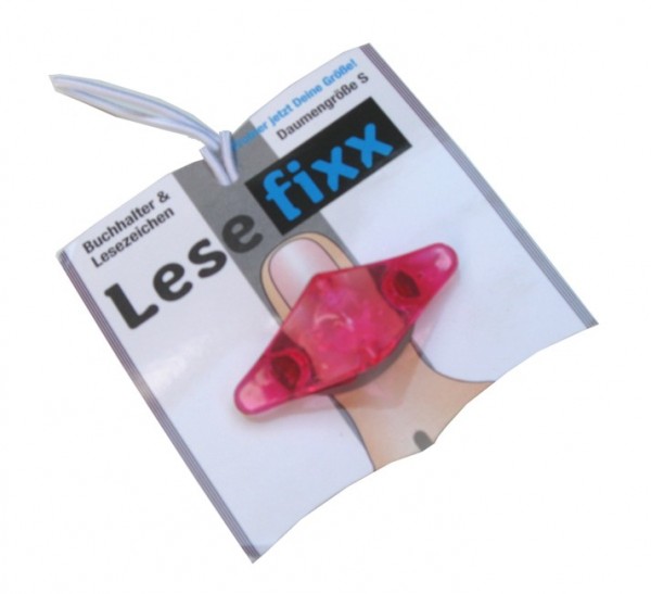 Lesefixx Größe S, Buchhalter und Lesezeichen, Farbe Pink
