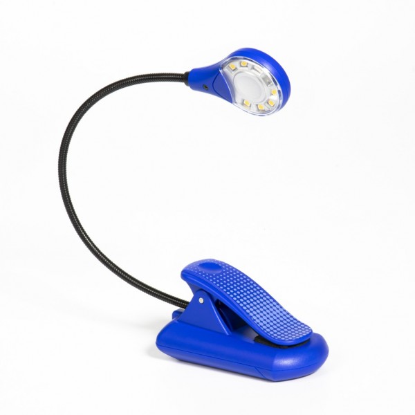 Sureflex80 Blue Dots - warmweisse 8-LED Leselampe mit Klammer