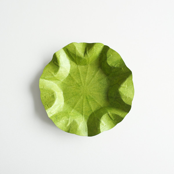 Flexible Hanji-Papierschale Lotusblatt (S) Grün 20x20cm