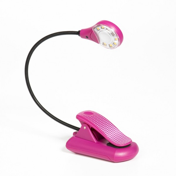 Sureflex80 Pink Dots - warmweisse 8-LED Leselampe mit Klammer