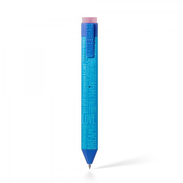 Pen Bookmark Blue Words - Stift und Lesezeichen in einem