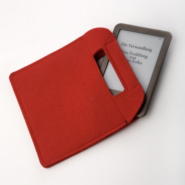 E-Readertasche ecarrier - Rot - für Kindle, Tolino, Kobo