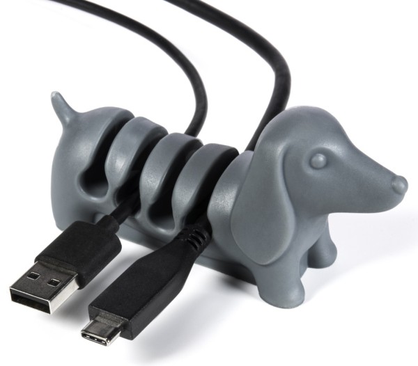 KabelWaldi Grau - Kabelhalter für Aufladekabel, USB-Stecker, Stromkabel